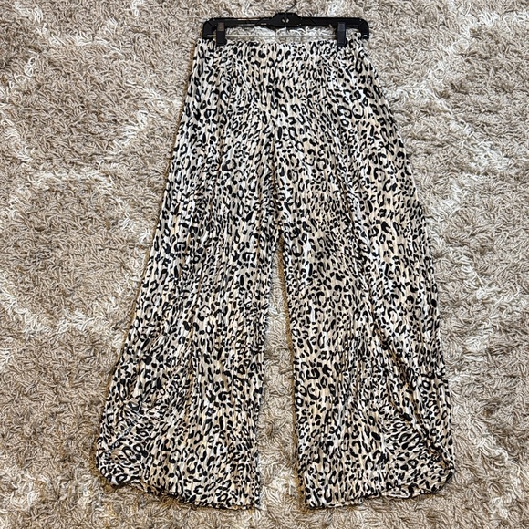 NWT Alembika Eve Punto Pants Leopard Print Wide-Leg Pants - Picture 3 of 9